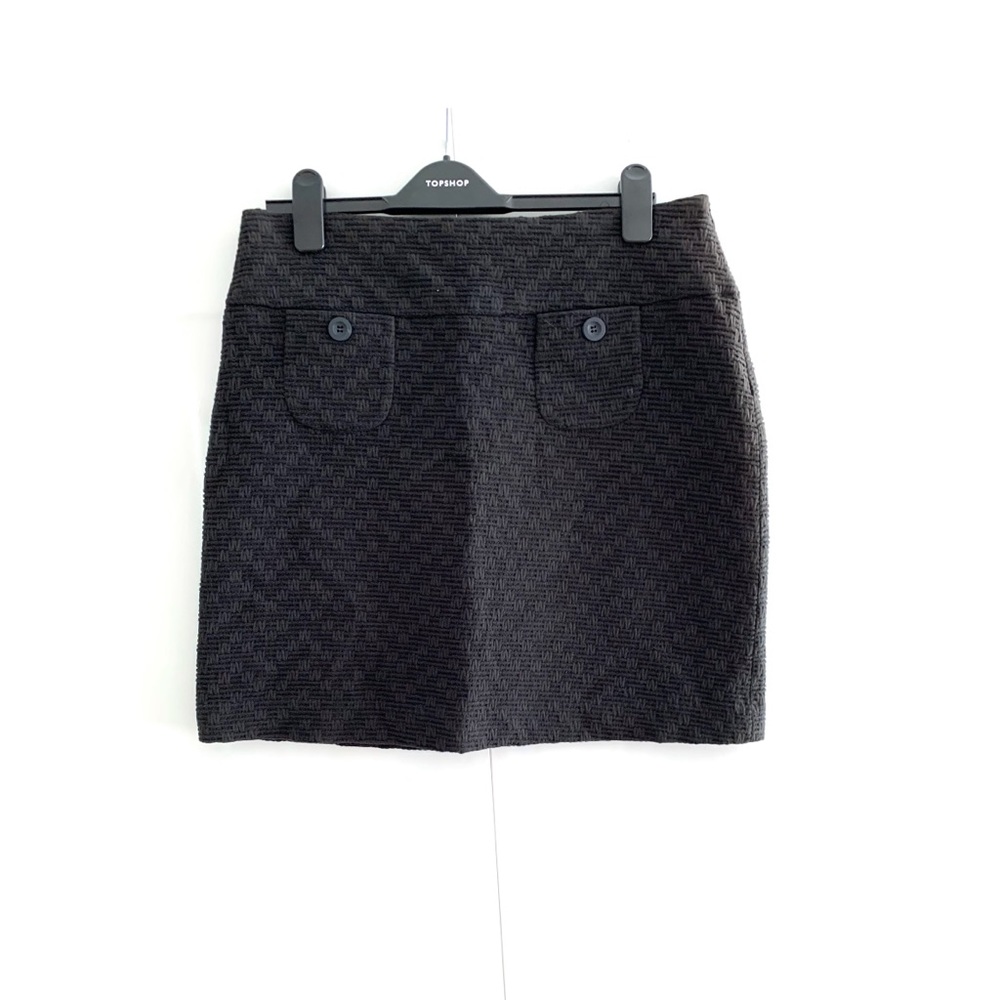 NWT Mod Textured Mini Skirt 1960s Style Pockets 10